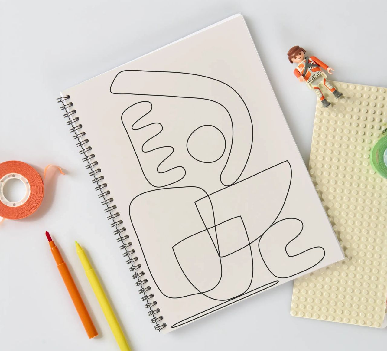 Minimal Abstract Shapes 03 spiral notebook by Nadjaa
