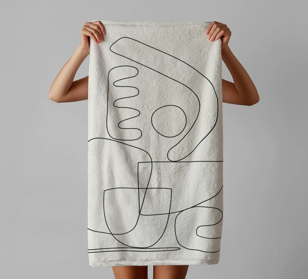 Minimal Abstract Shapes 03 towel by Nadjaa
