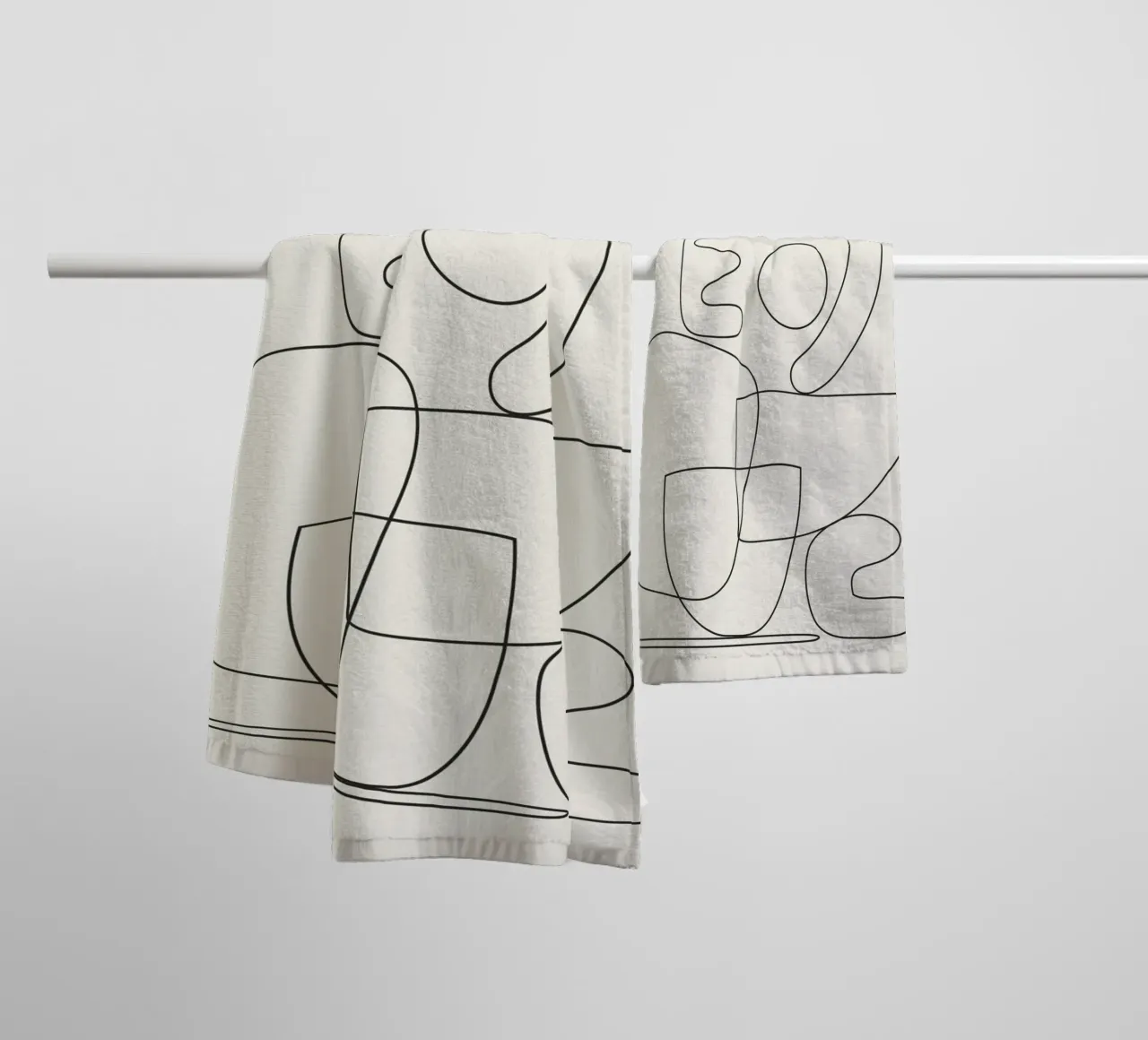 Minimal Abstract Shapes 03 towel by Nadjaa