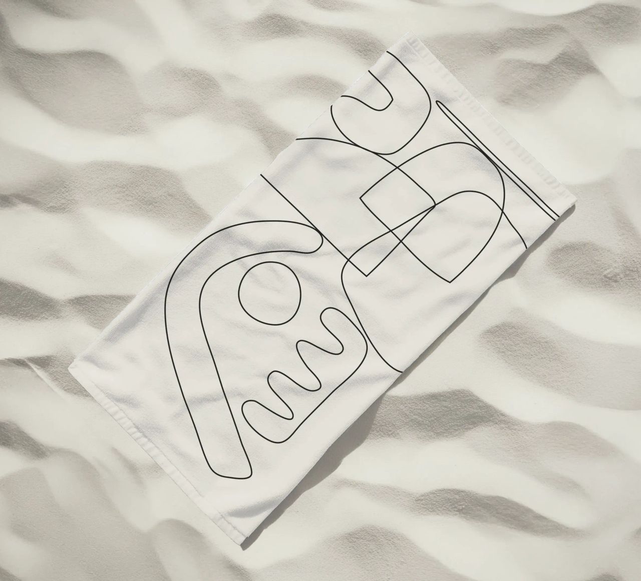 Minimal Abstract Shapes 03 beach towel by Nadjaa