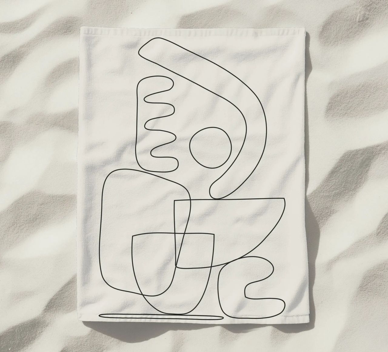 Minimal Abstract Shapes 03 beach towel by Nadjaa