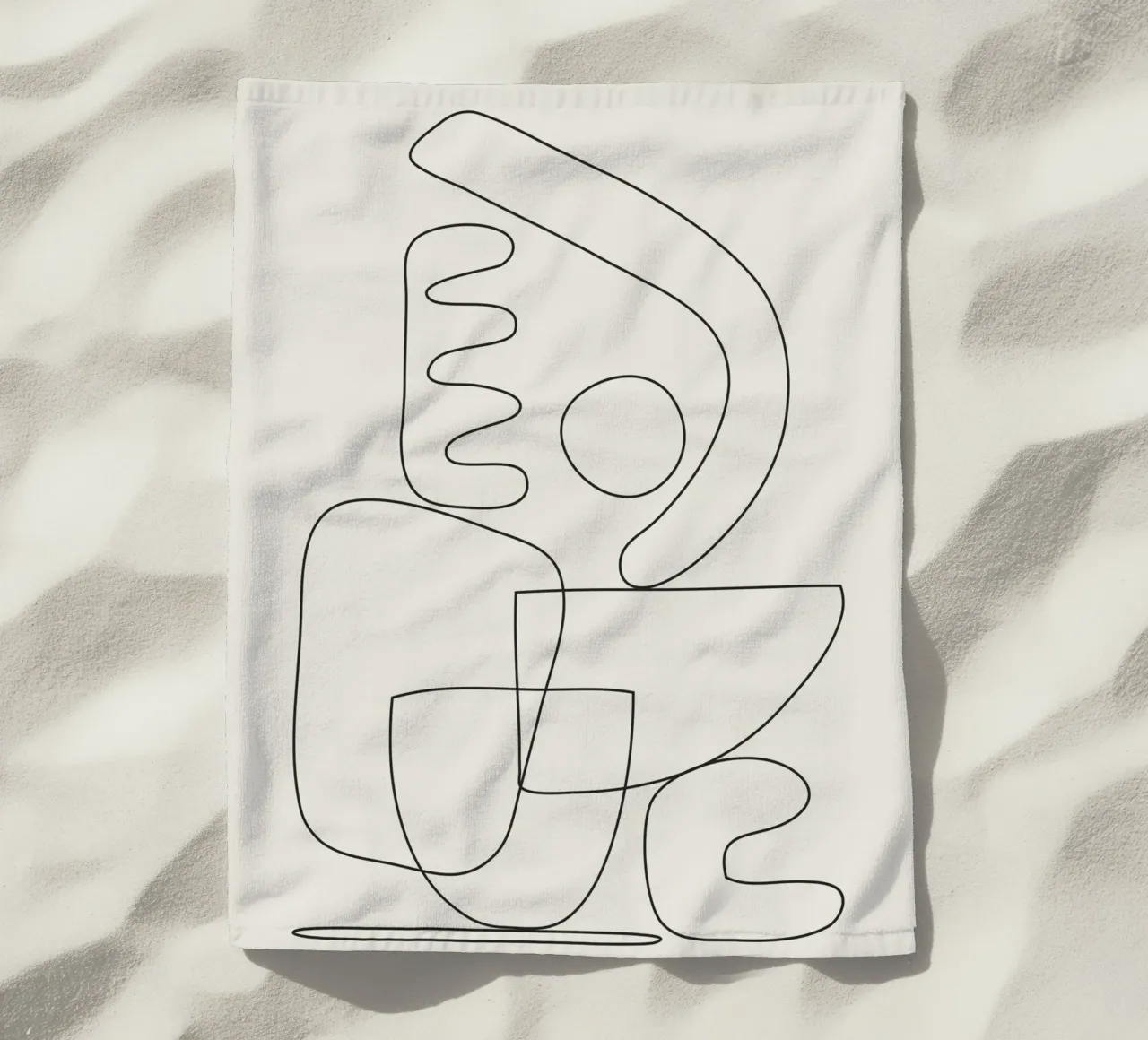 Minimal Abstract Shapes 03 Strandtuch von Nadjaa
