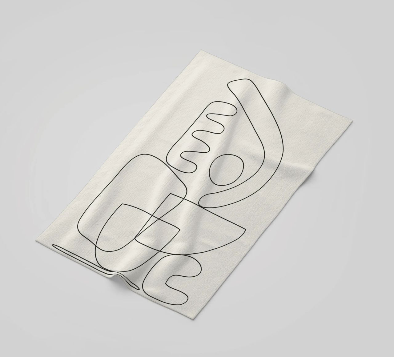 Minimal Abstract Shapes 03 beach towel by Nadjaa