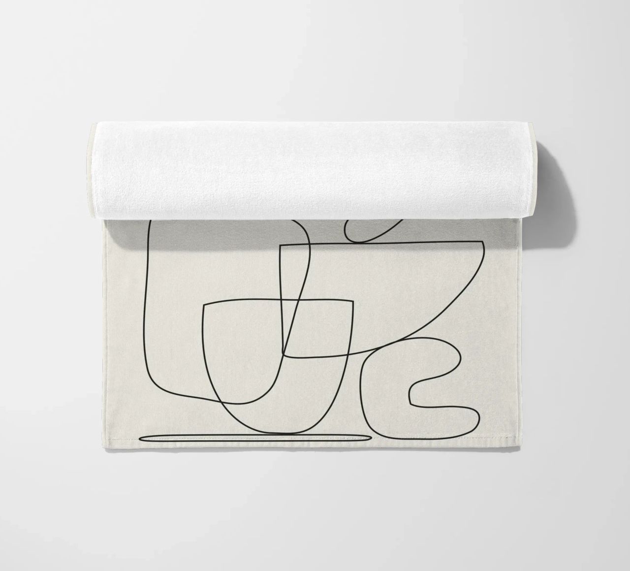 Minimal Abstract Shapes 03 beach towel by Nadjaa