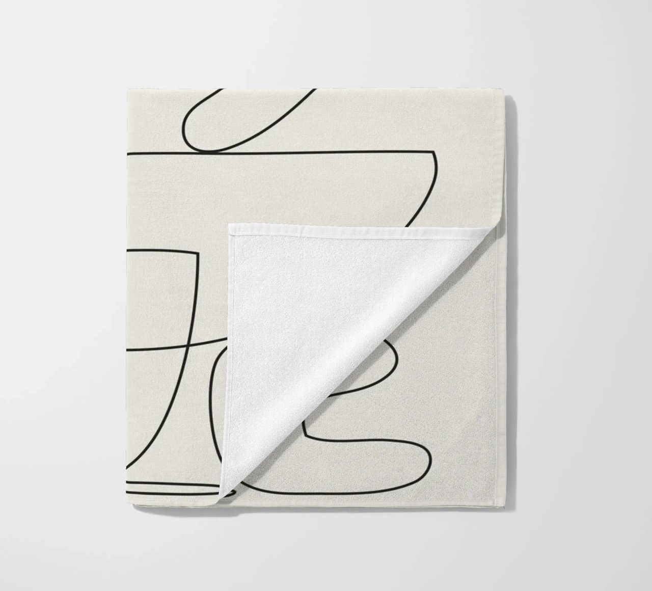 Minimal Abstract Shapes 03 beach towel by Nadjaa