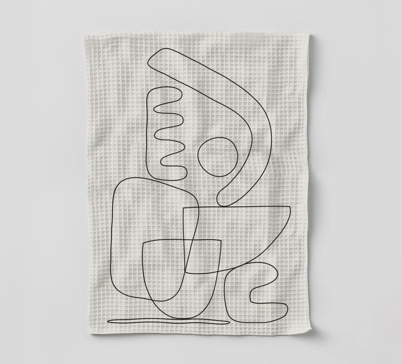 Minimal Abstract Shapes 03 tea towel by Nadjaa