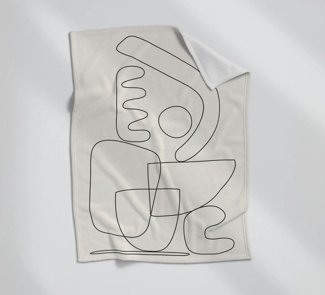Minimal Abstract Shapes 03 fleece blanket by Nadjaa