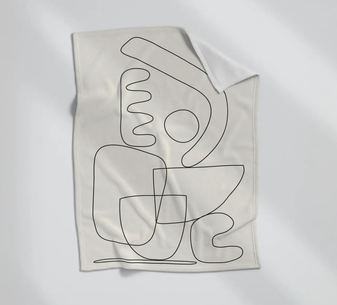 Minimal Abstract Shapes 03 fleece blanket by Nadjaa
