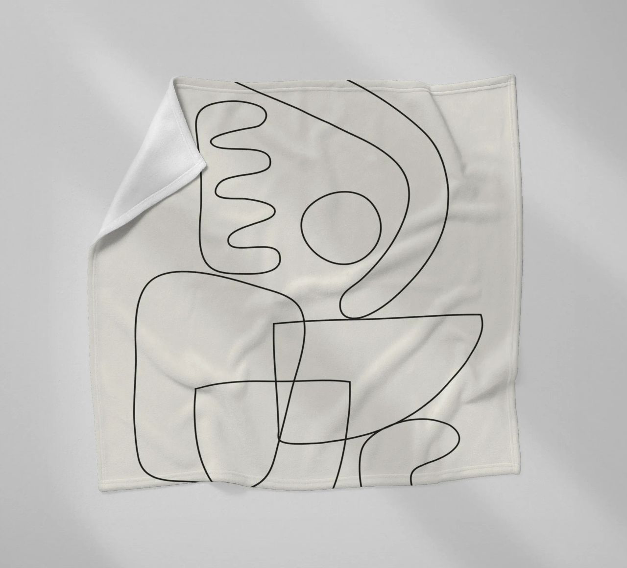 Minimal Abstract Shapes 03 fleece blanket by Nadjaa