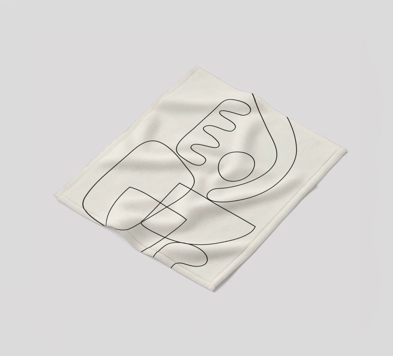 Minimal Abstract Shapes 03 fleece blanket by Nadjaa