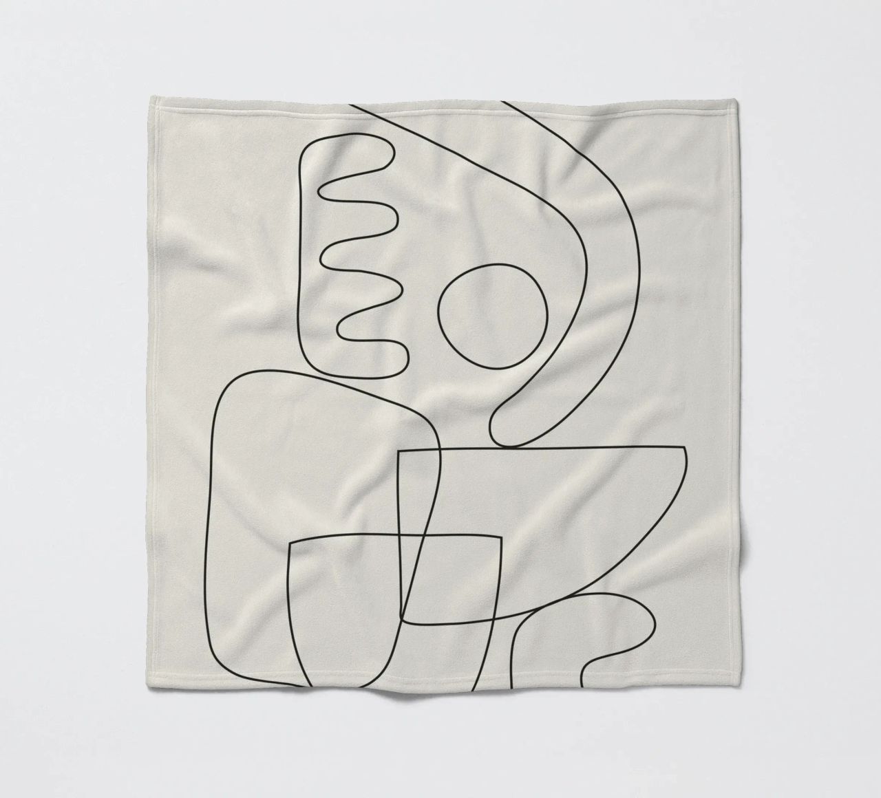 Minimal Abstract Shapes 03 fleece blanket by Nadjaa
