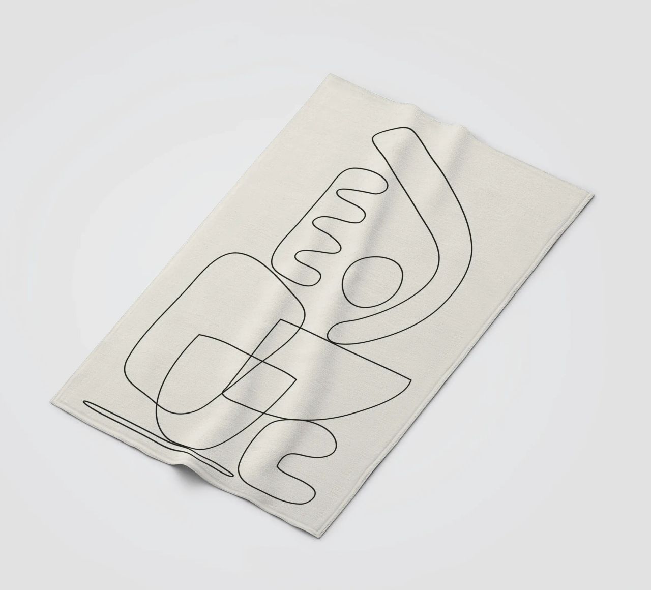Minimal Abstract Shapes 03 fleece blanket by Nadjaa