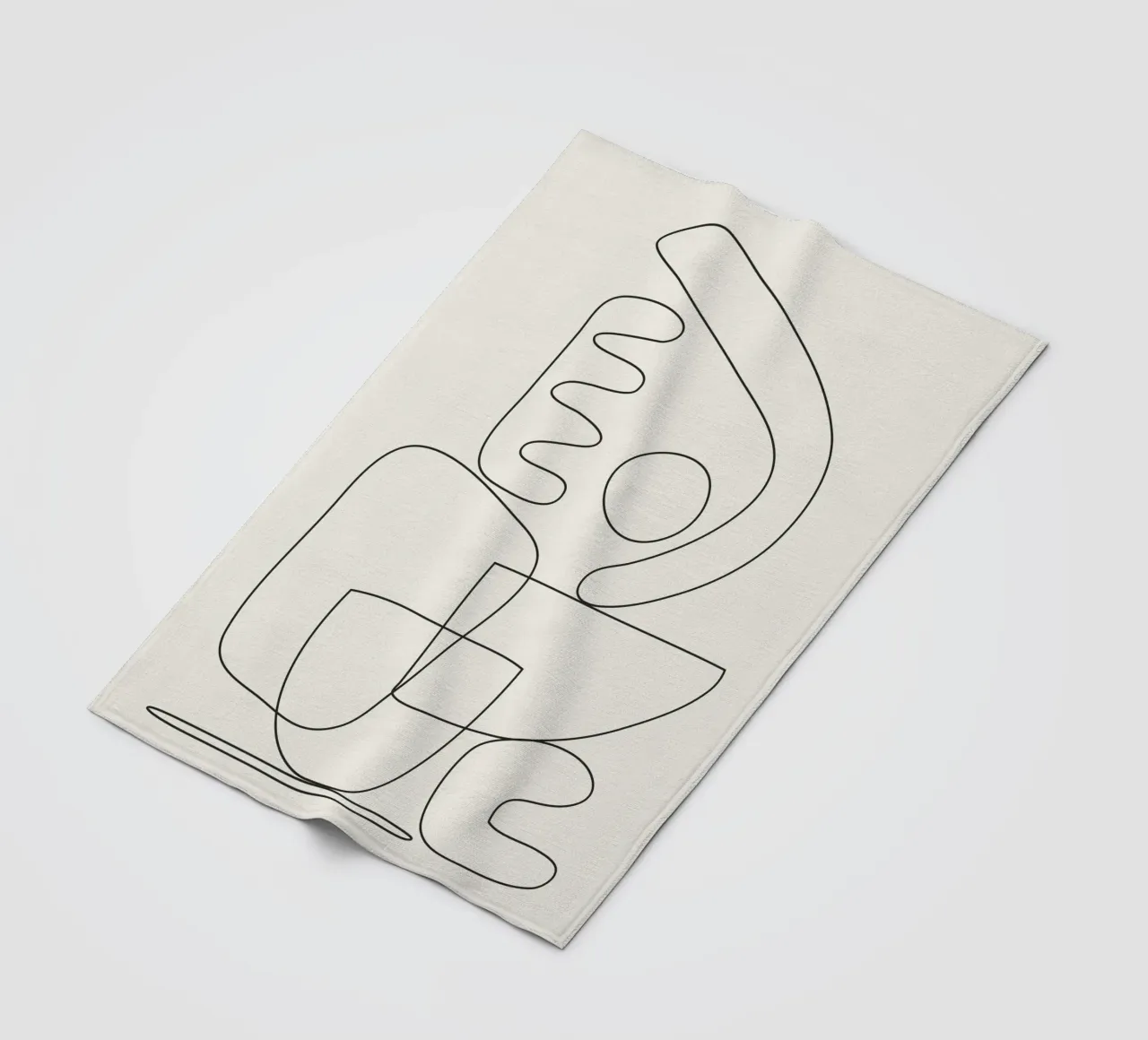 Minimal Abstract Shapes 03 fleece blanket by Nadjaa