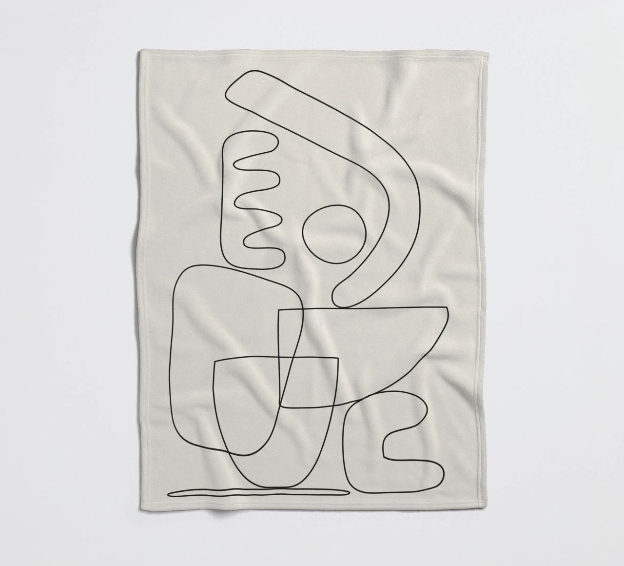 Minimal Abstract Shapes 03 fleece blanket by Nadjaa