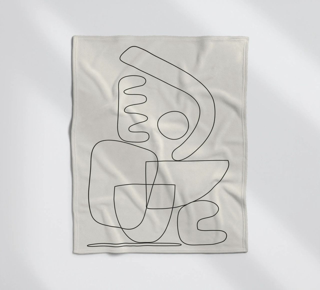 Minimal Abstract Shapes 03 fleece blanket by Nadjaa