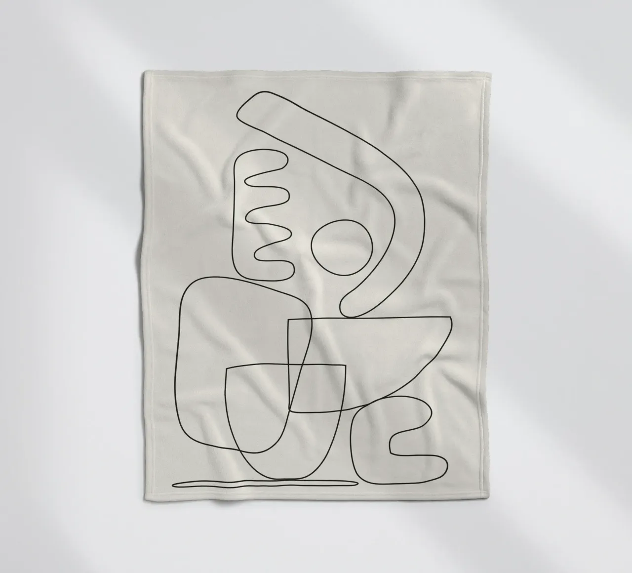 Minimal Abstract Shapes 03 fleece blanket by Nadjaa