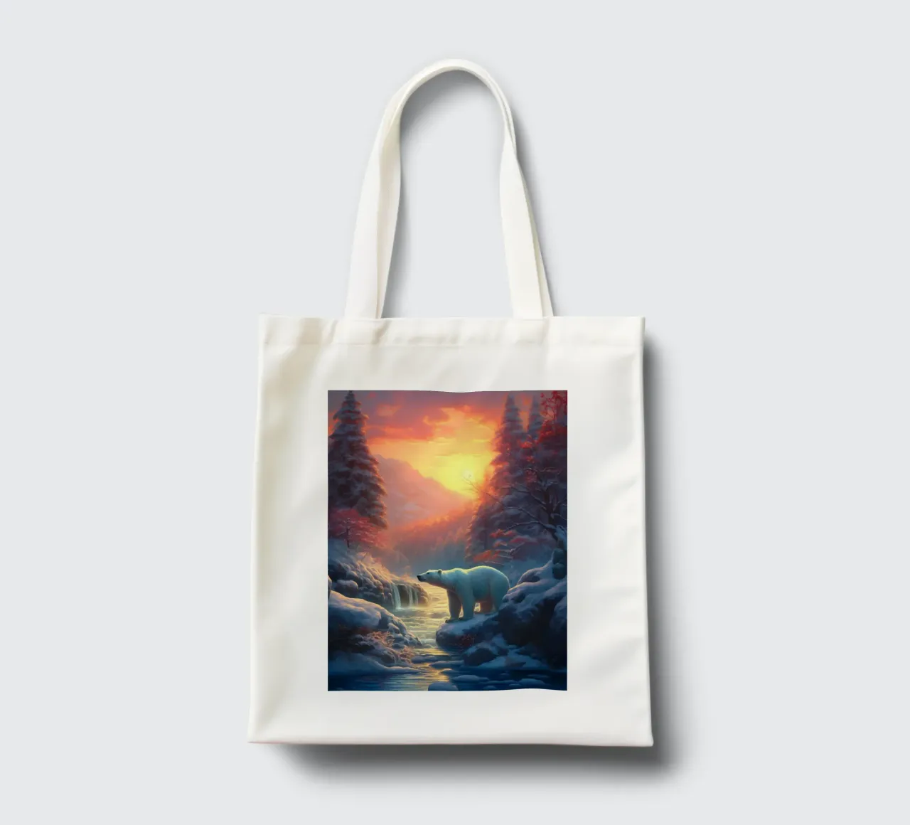 Snow Bear tote bag by Fleur de Lys