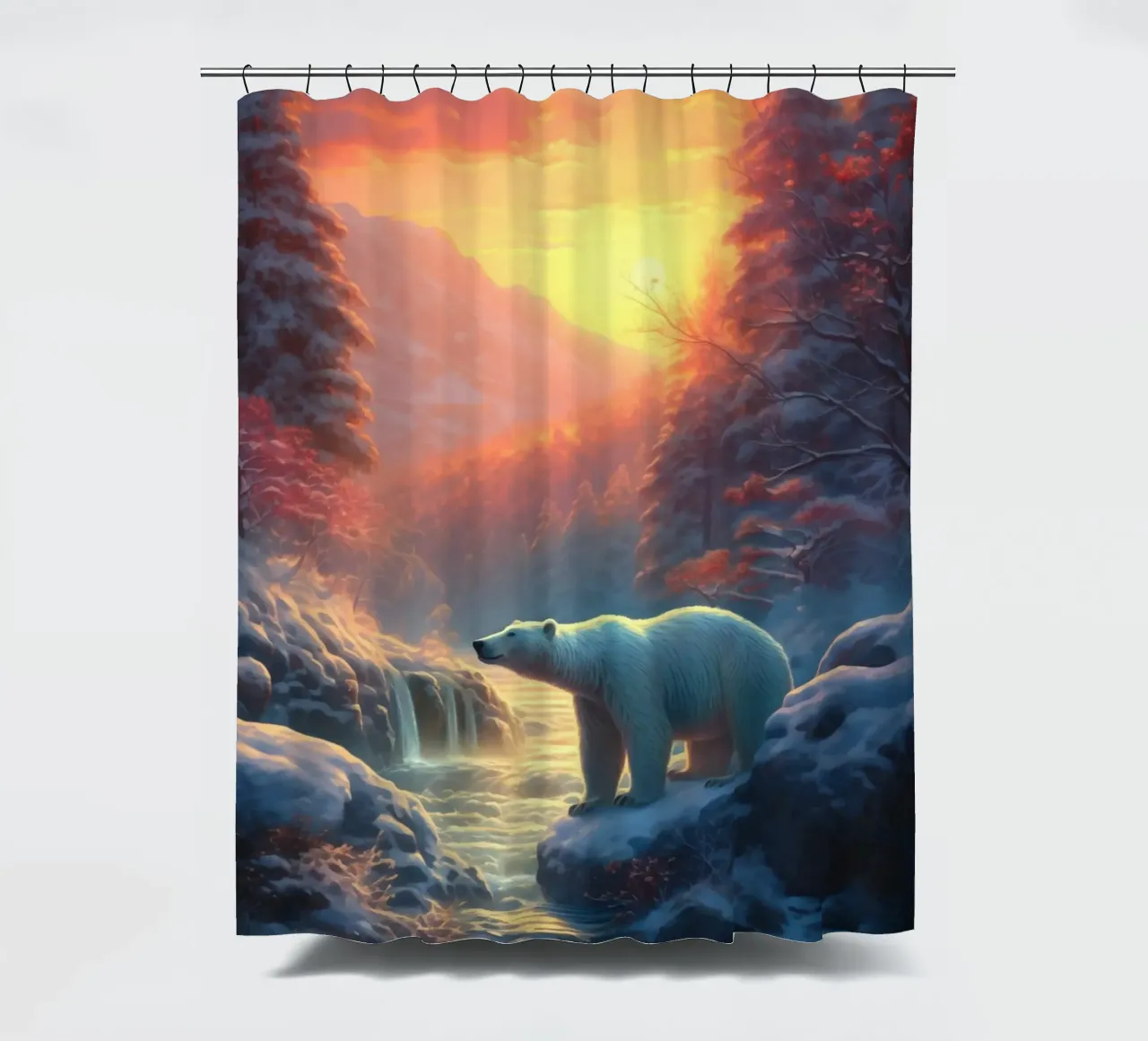 Orso delle nevi tenda da doccia da Fleur de Lys