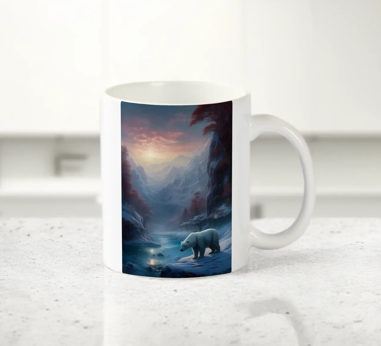 Orso delle nevi tazza in ceramica da Fleur de Lys