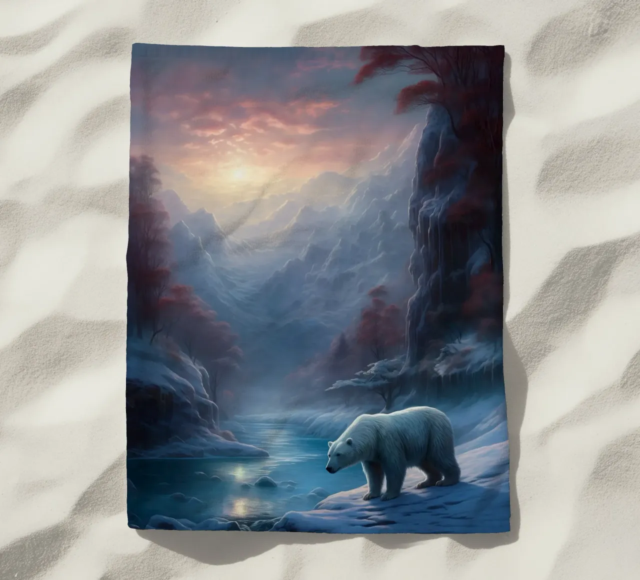 Orso delle nevi telo mare da Fleur de Lys