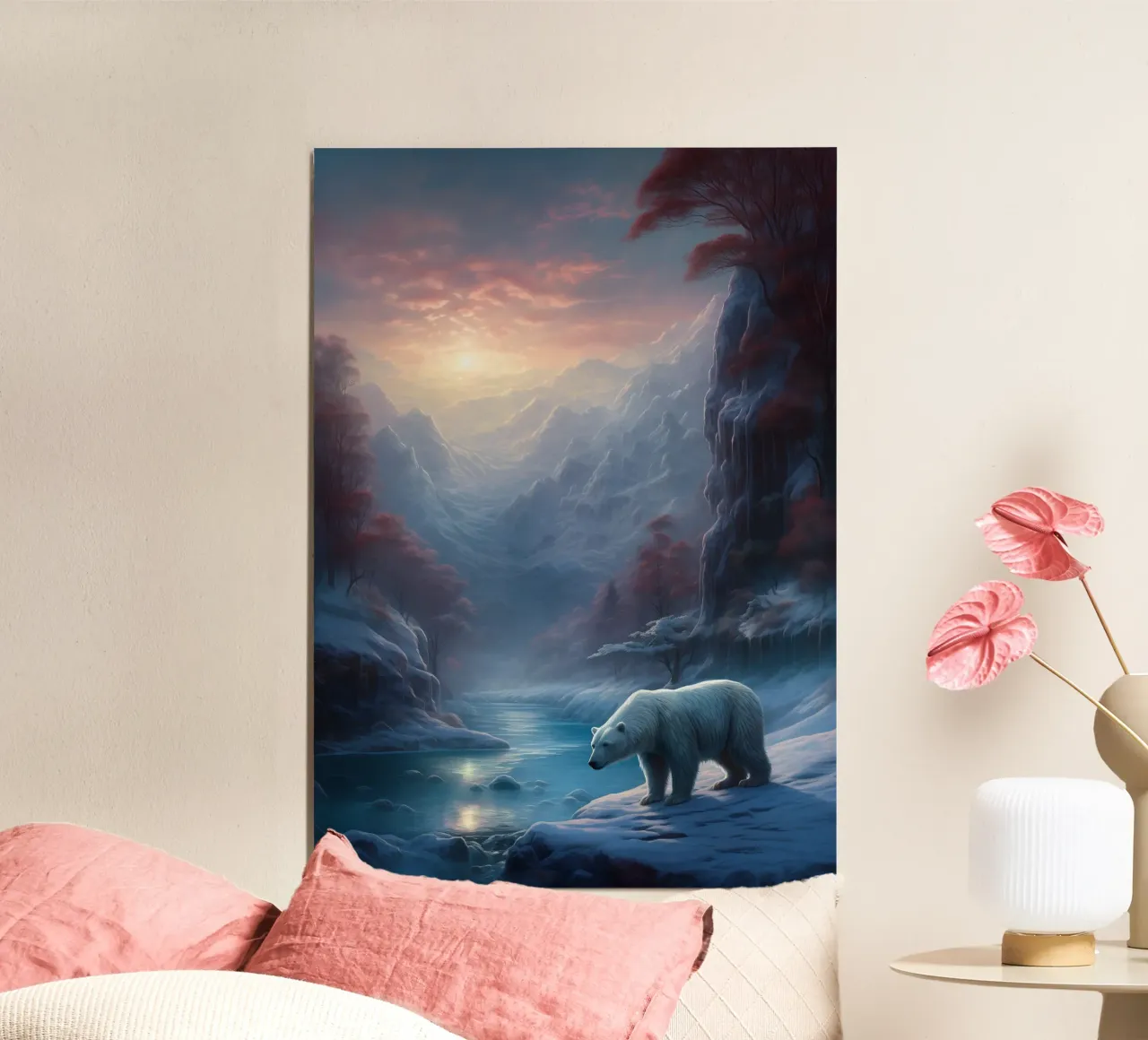 Orso delle nevi alluminio dibond da Fleur de Lys
