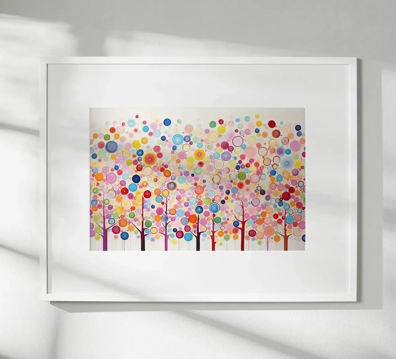 Colori degli alberi poster con telaio in alluminio da Imagine