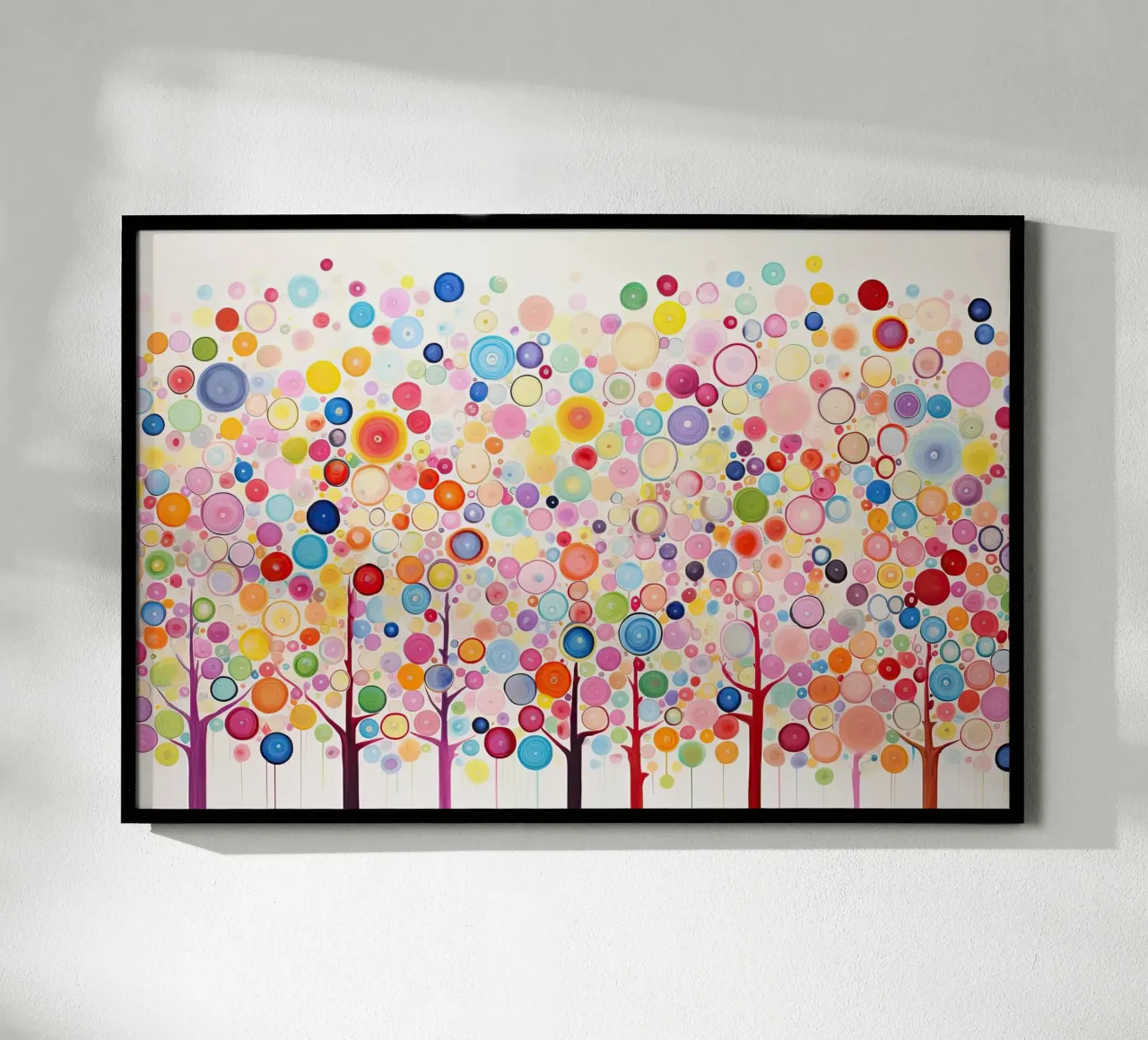 Colori degli alberi poster con telaio in alluminio da Imagine