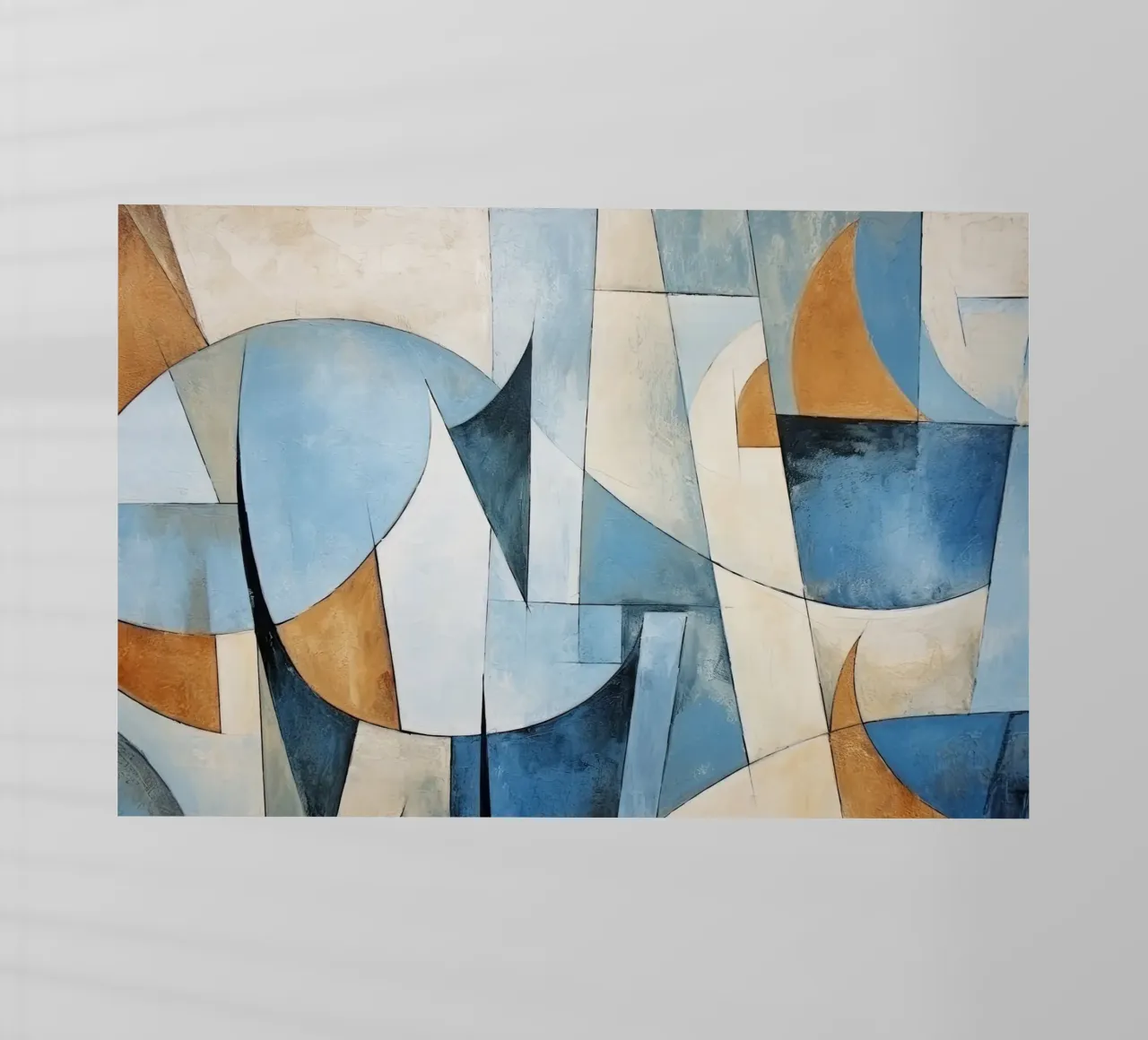 Forme astratte con crema e blu pellicola backlit da Imagine