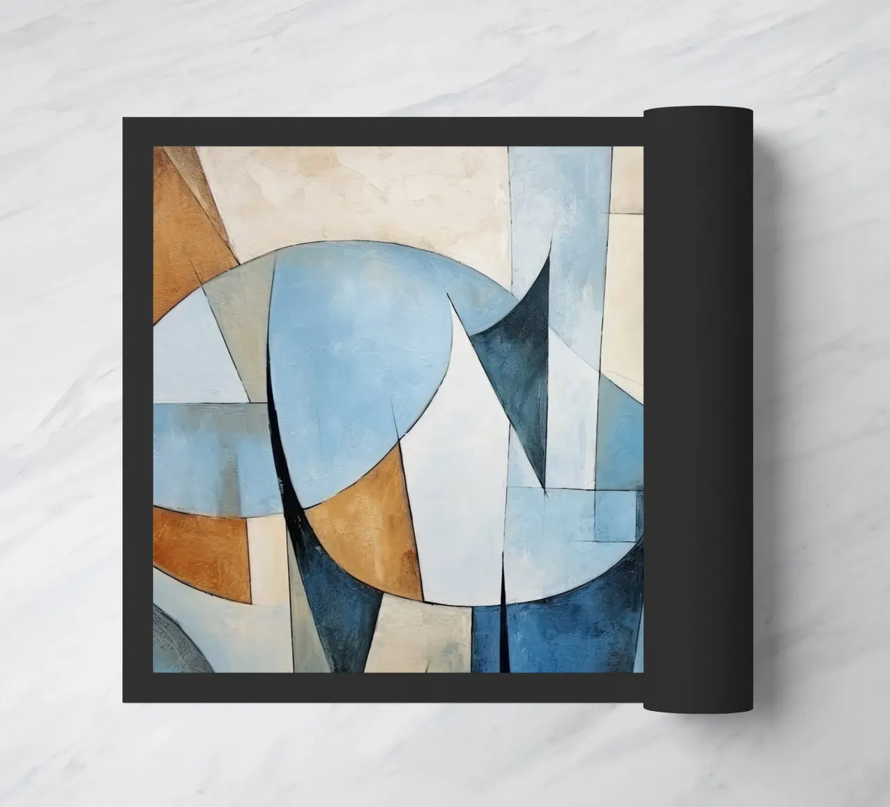 Forme astratte con crema e blu zerbino da Imagine