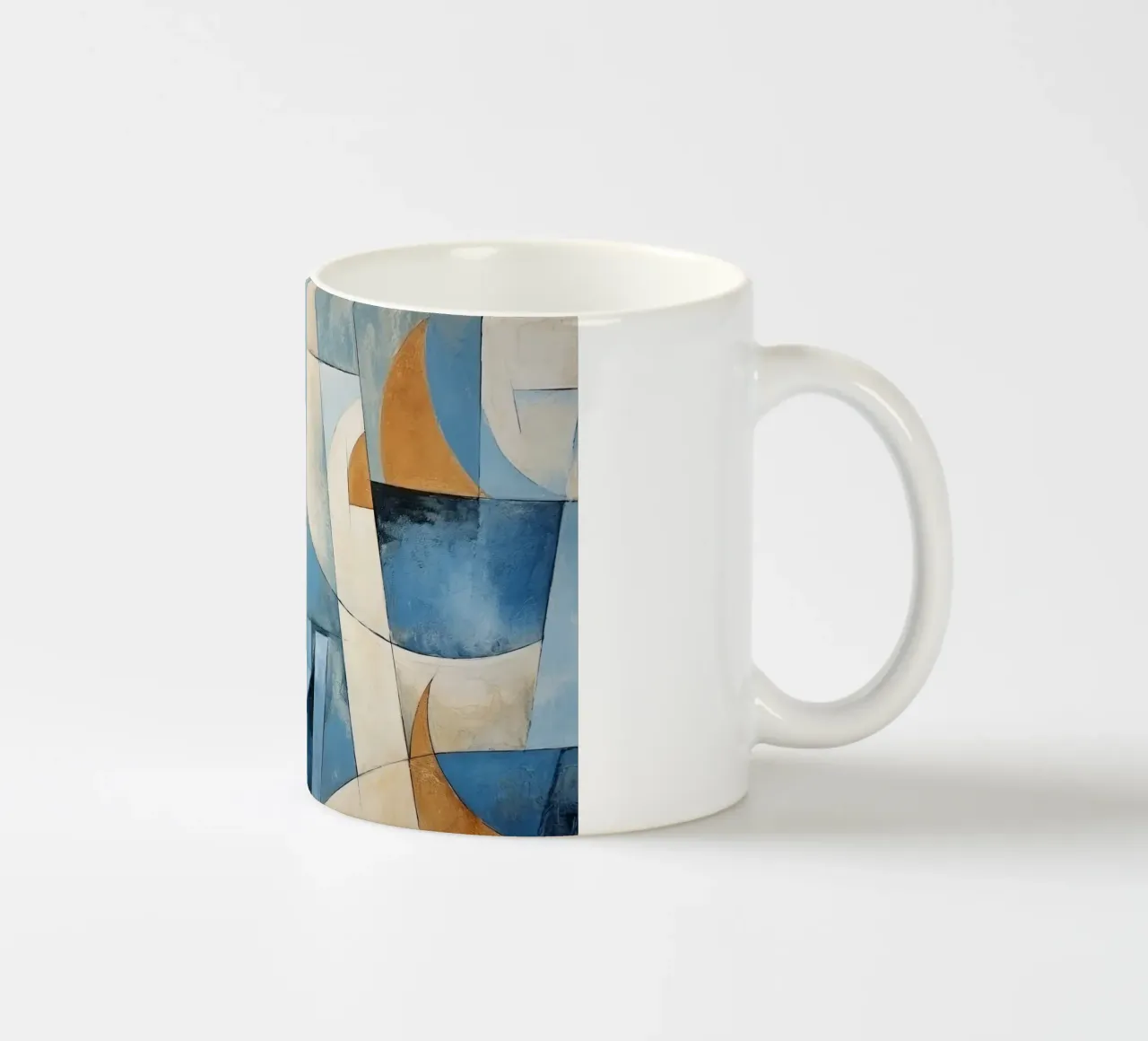 Forme astratte con crema e blu tazza in ceramica da Imagine