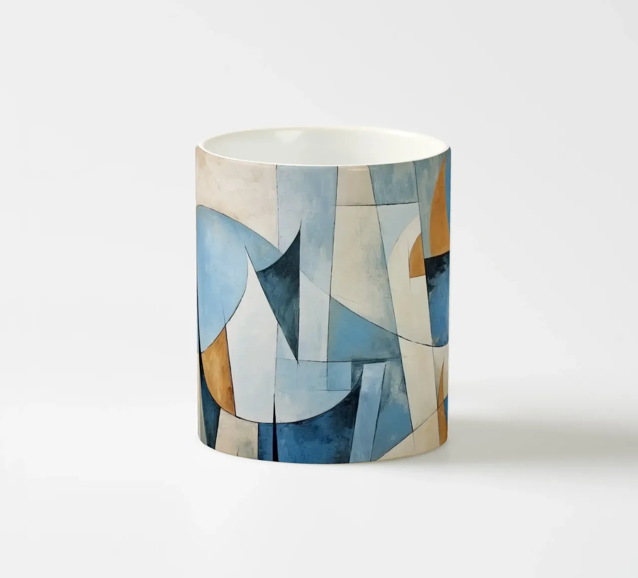 Forme astratte con crema e blu tazza in ceramica da Imagine