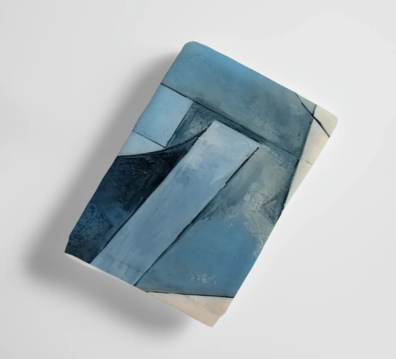 Forme astratte con crema e blu asciugamano da bagno da Imagine