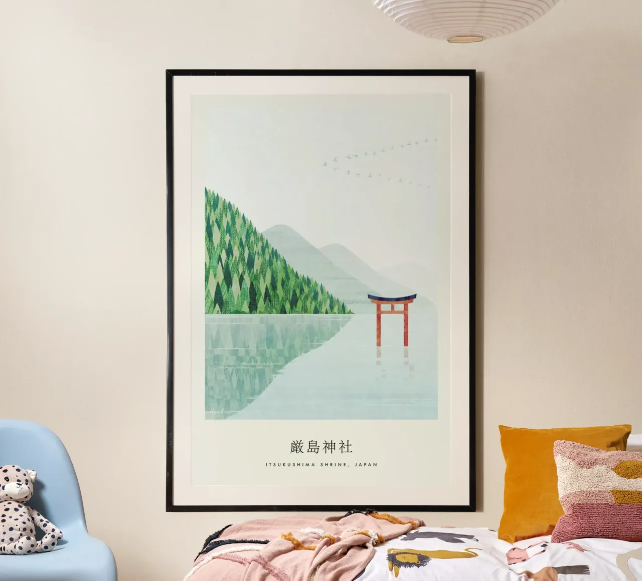 Japan, Itsukushima - Series II poster con telaio in legno da Henry Rivers