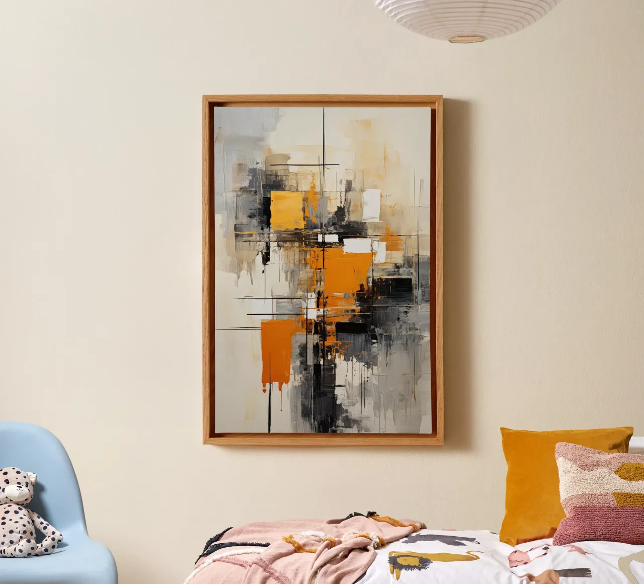 Abstract canvas met Baklijst van Imagine