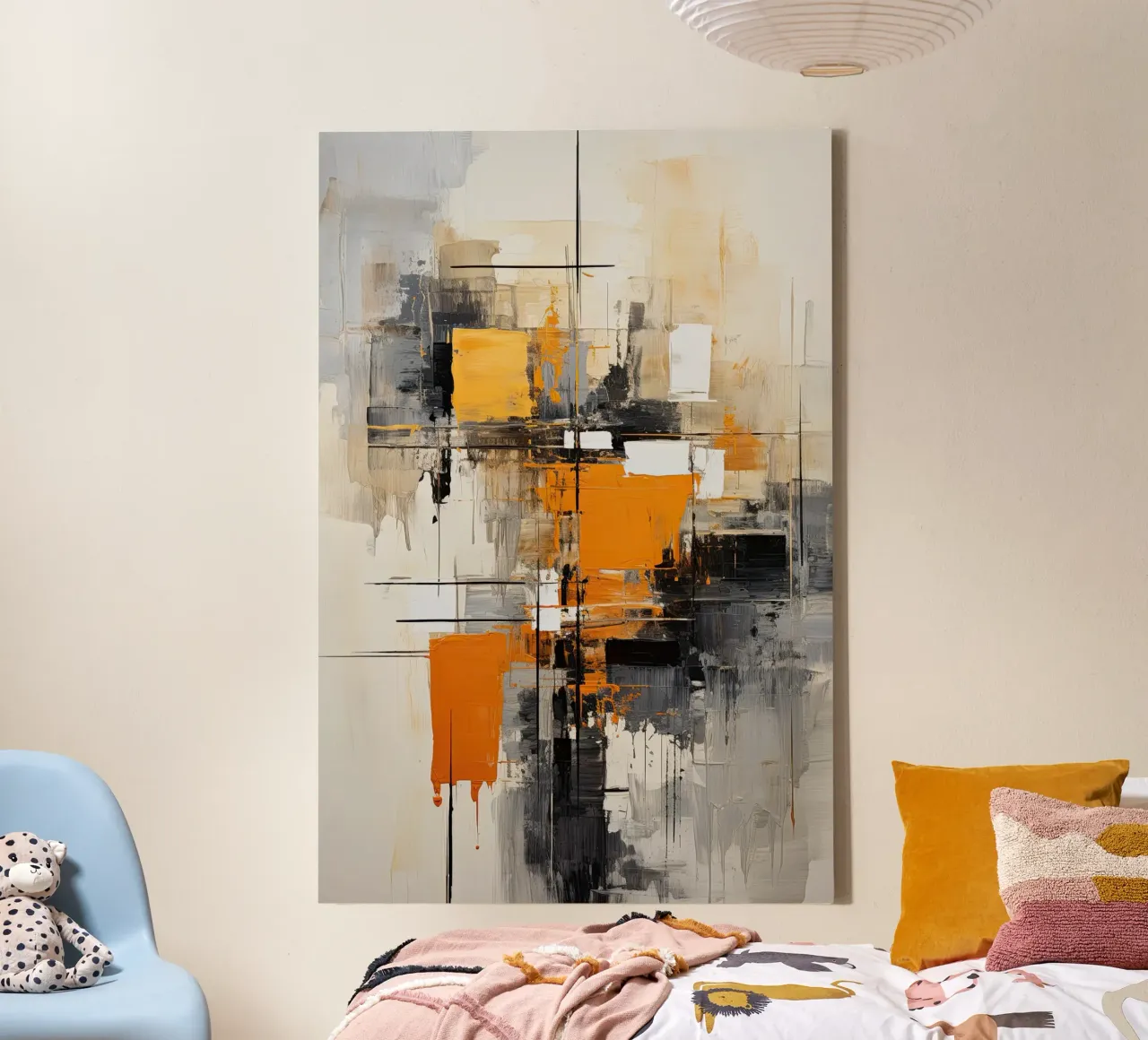 Abstract canvas met Baklijst van Imagine