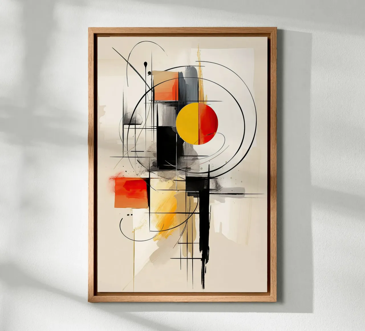 Abstract forms canvas with Floater frame by Imagine