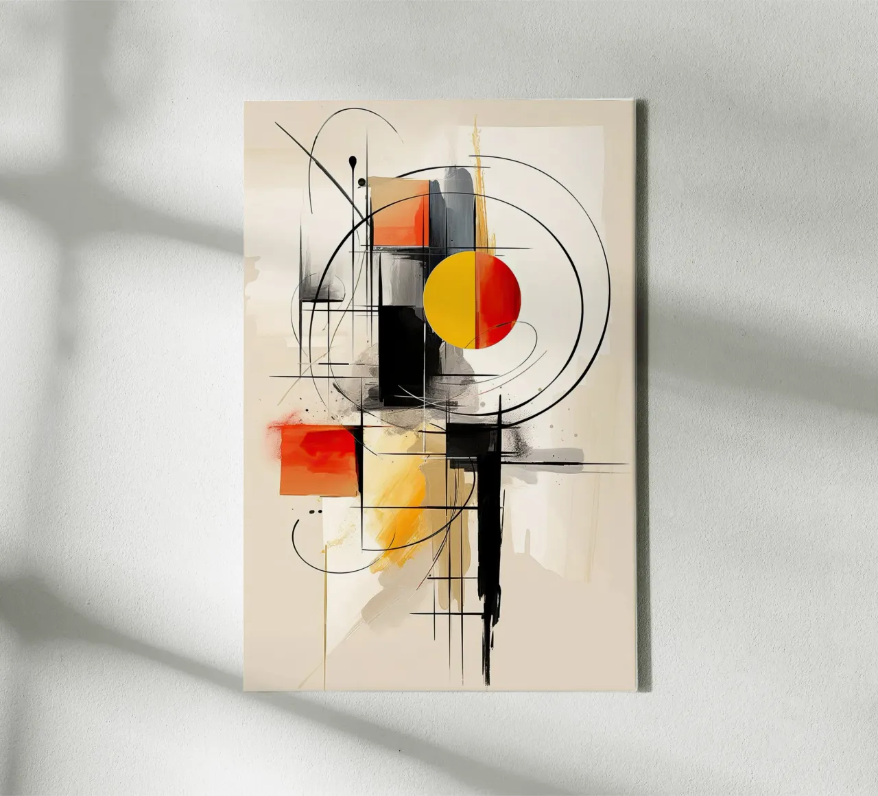 Abstract forms canvas with Floater frame by Imagine