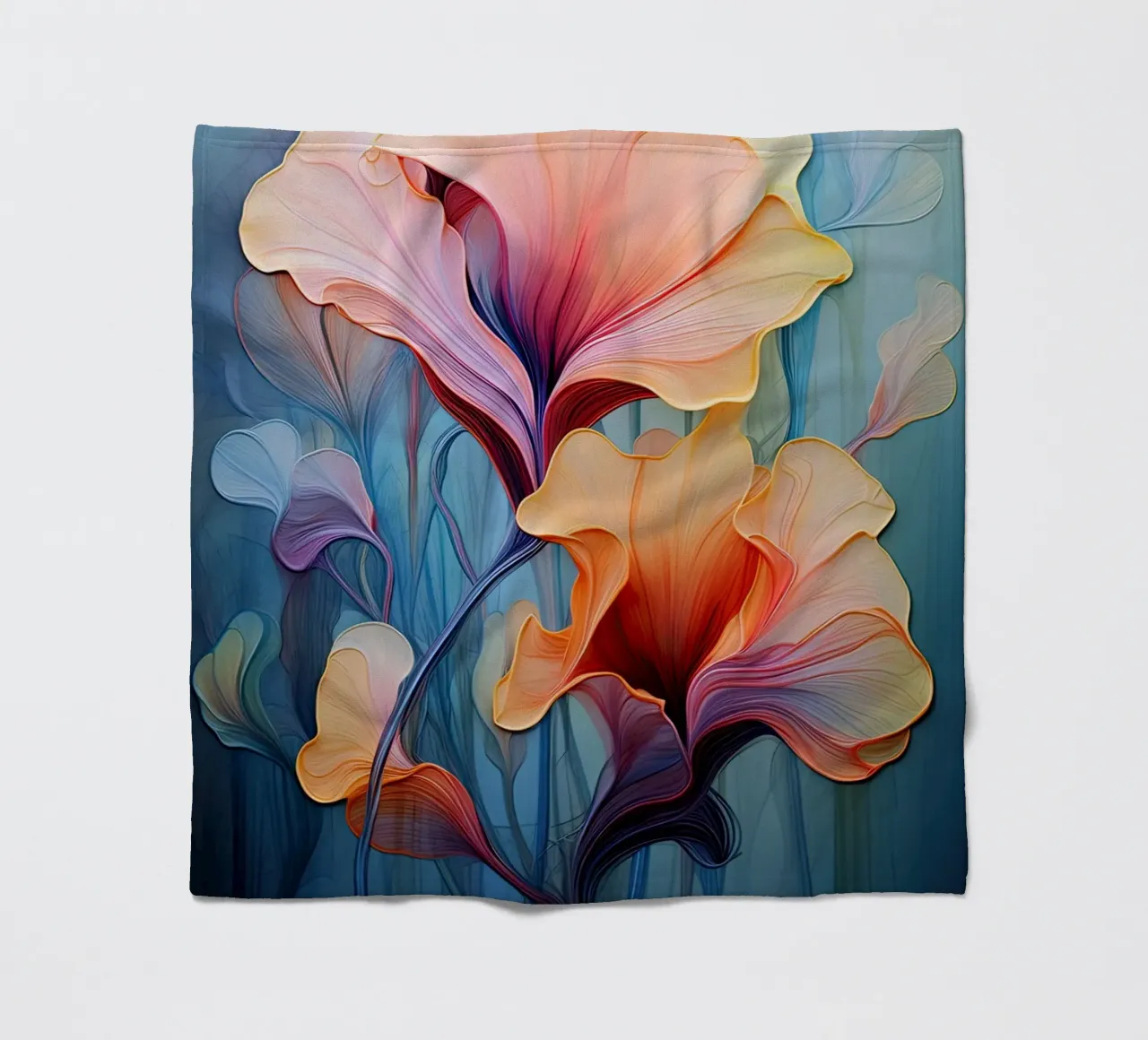 Bloemen abstract fleecedeken van Imagine