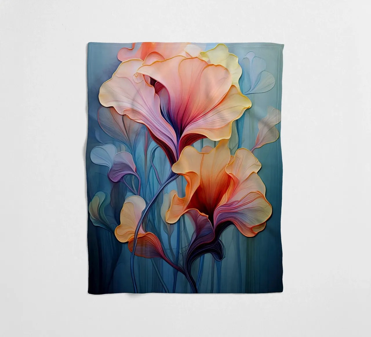Bloemen abstract fleecedeken van Imagine