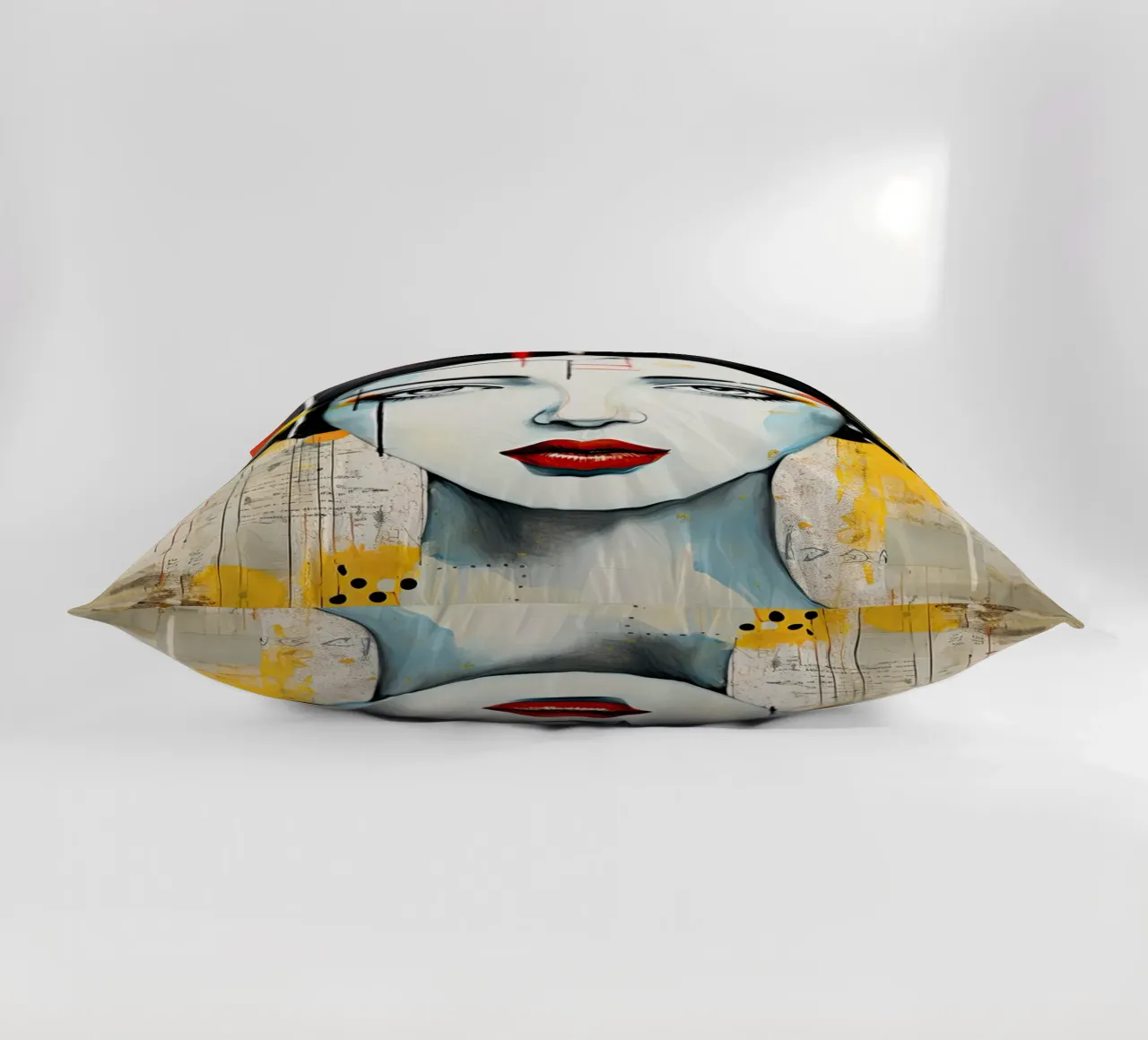 Abstract portret decorative cushion by Imagine