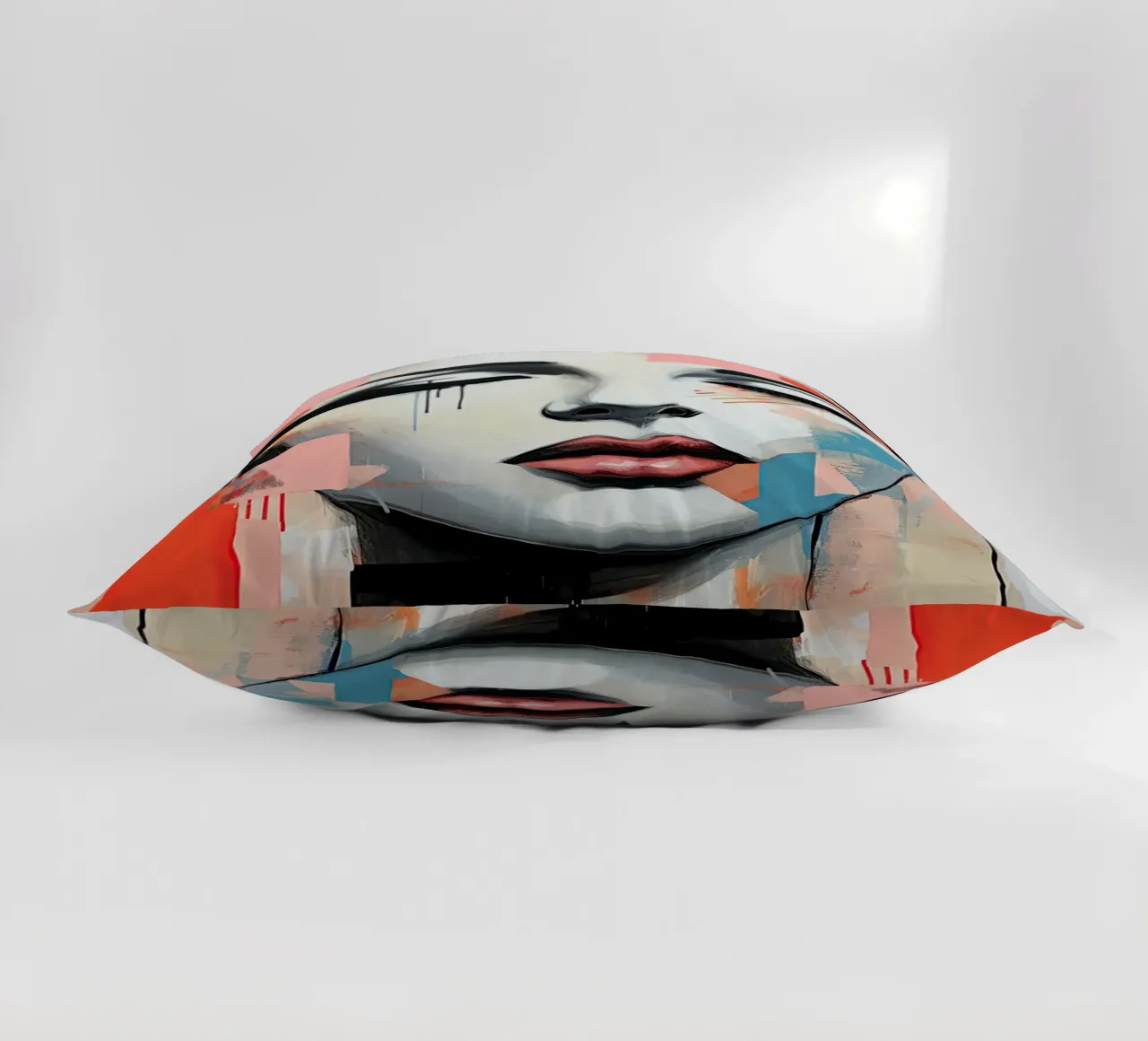 Abstract face decorative cushion by Imagine