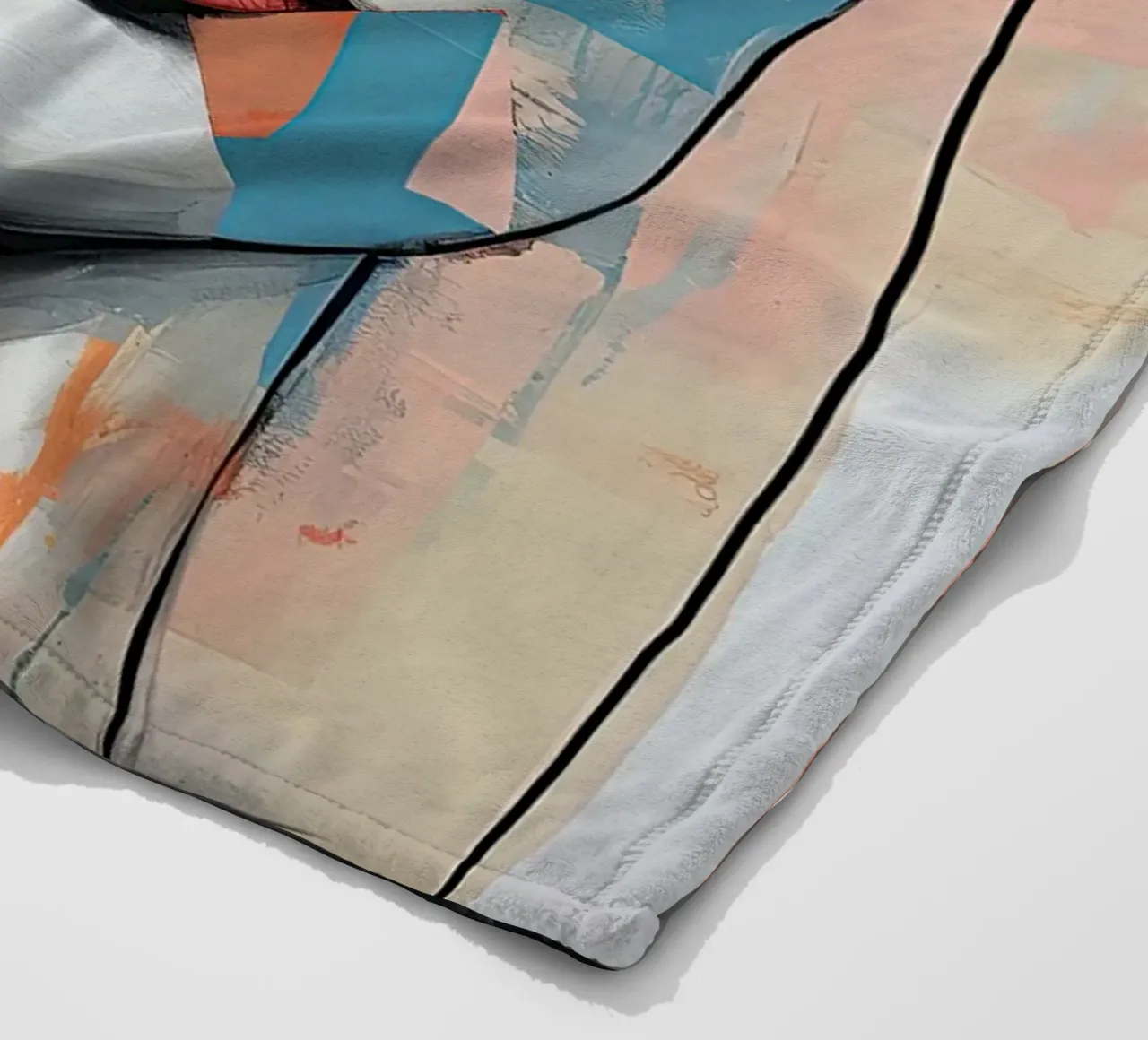 Abstract face fleece blanket by Imagine