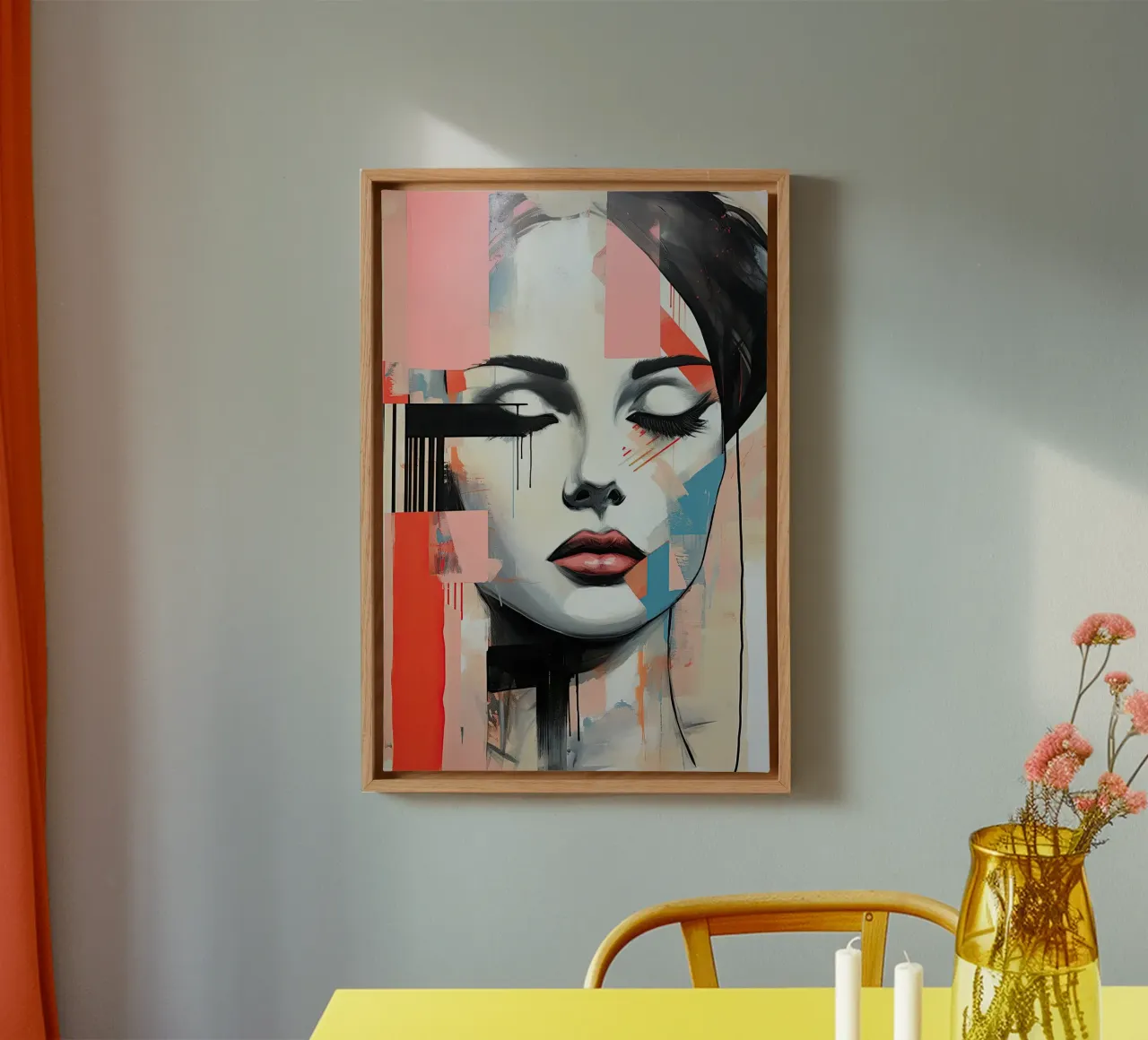 Abstract face canvas by Imagine