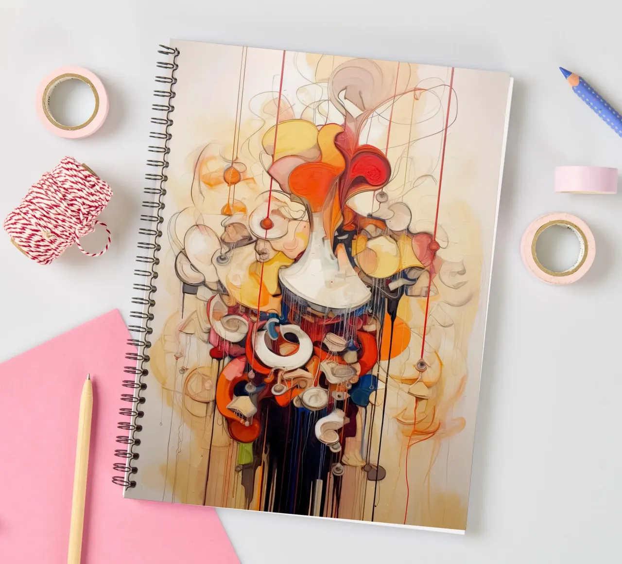 Abstract forms spiral notebook by Imagine