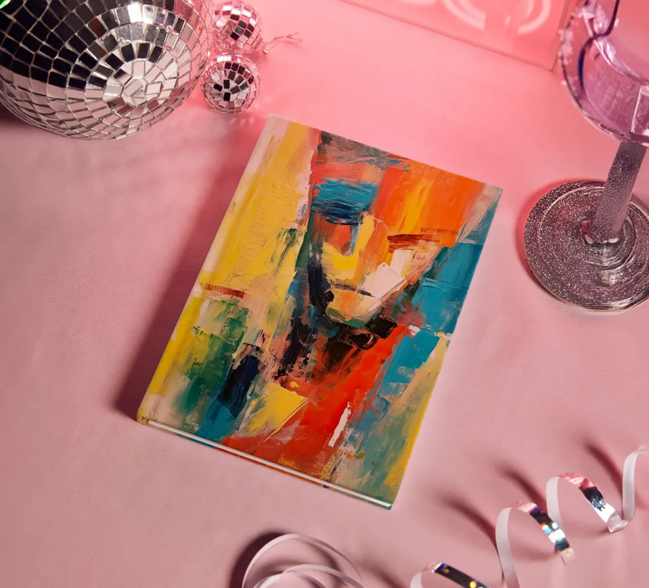 Abstract face notebook by Imagine