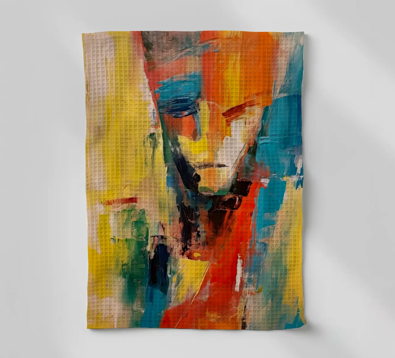 Abstract face tea towel by Imagine