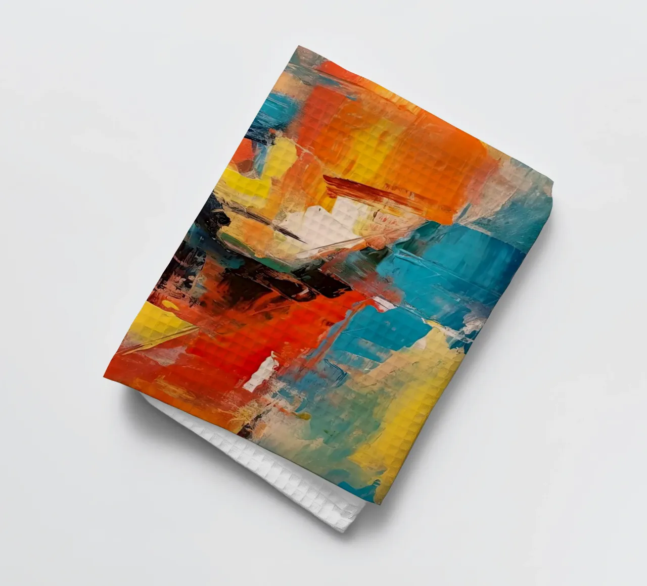 Abstract face tea towel by Imagine
