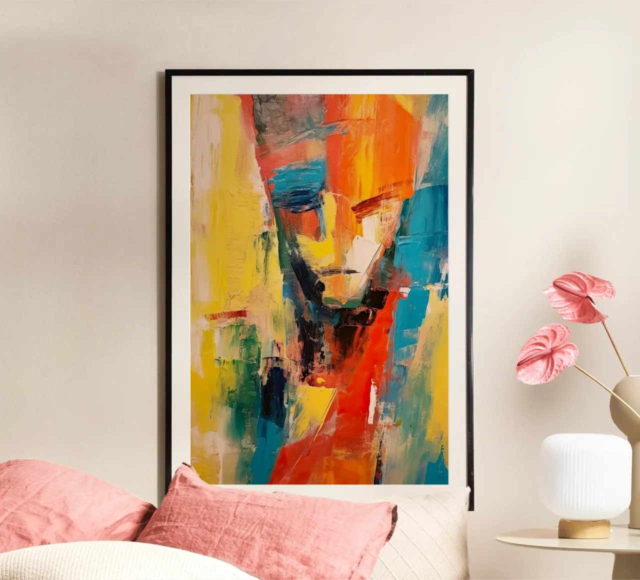 Abstract gezicht poster van Imagine