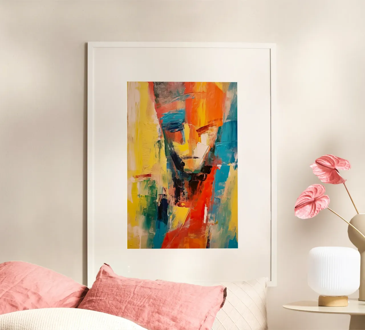 Abstract gezicht poster van Imagine