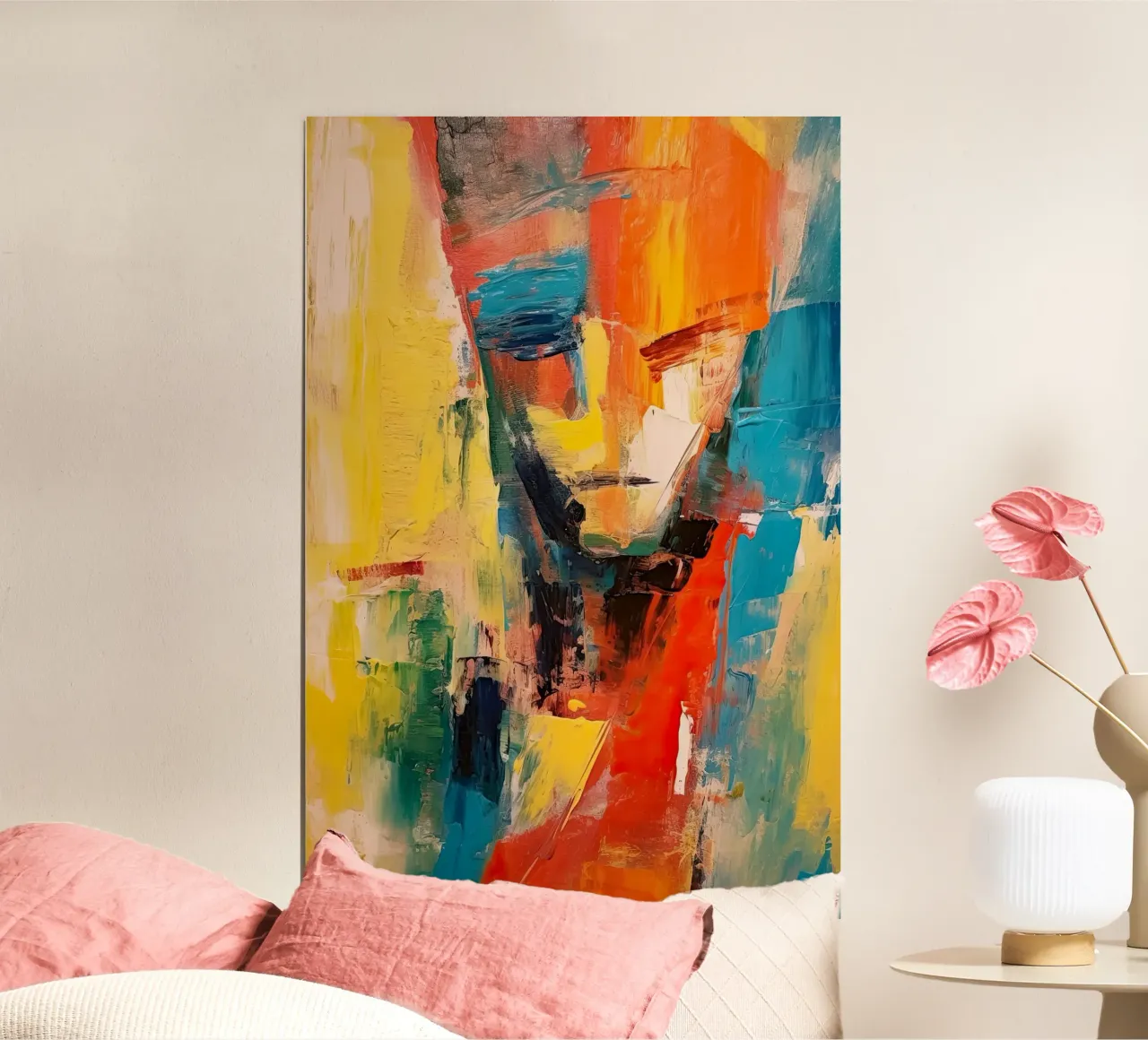 Abstract gezicht poster van Imagine